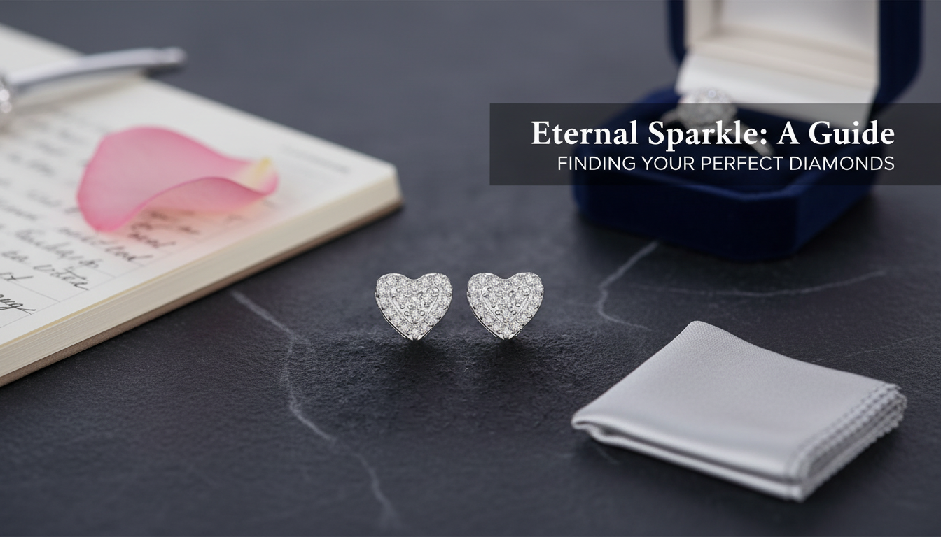 Heart Moissanite Stud Earrings: D VVS Sparkle Daily